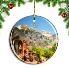 USA America Telluride Town Christmas ornament city travel souvenir