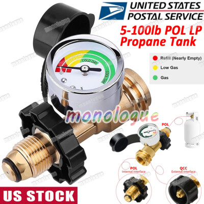 #ad High Pressure Gauge Propane Tank Gauge POL Connection for 5 100lbs Propane Tank $15.99