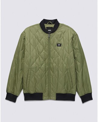 Brand New Womens Vans Pickett Bomber Jacket Loden Green Small