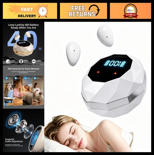 Invisible Wireless Sleep Earbuds for Side Sleepers, Noise Cancelling, Mini Bluet