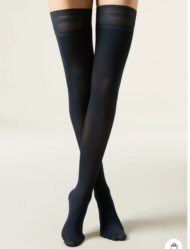 Calzedonia Thigh High Stockings 50 Denier Size 3/4 M/L Black
