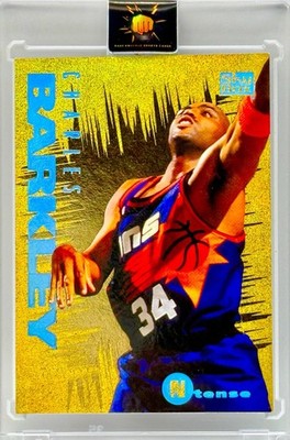 rare charles barkley cards Charles Barkley RARE SSP GOLD FOIL REFRACTOR HOLO INVESTMENT CARD ROCKETS  MINT