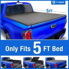 TYGER T3 Soft Tri-fold Tonneau Cover for 2005-2015 Toyota Tacoma 5' Bed