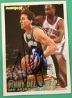 Hand Signed 1994-95 Fleer Vinny Del Negro San Antonio Spurs IP Auto Kings NBA