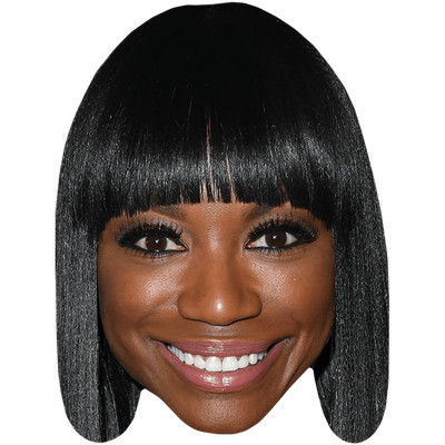 Taja V. Simpson (Straight Hair) Celebrity Mask, Flat Card Face, Fancy Dress Mask