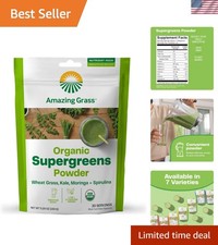 Natural Super Greens Smoothie Mix with Vital Vitamins   30 Servings in Canister