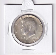AMERICAN: 1967 50 CENT UNITED STATES LIBERTY HALF DOLLAR SILVER COIN #2504