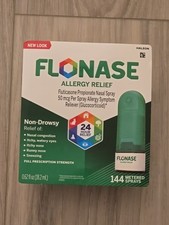 Flonase Allergy Relief Nasal Spray 24 Hr Non Drowsy 144 Metered Sprays exp 11/27