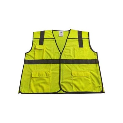 CONDOR 53YN43 Breakaway Vest,Yllw/Green,2XL/3XL 53YN43