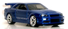 Loose 2026 Hot Wheels Blue Nissan Skyline Gt-r R34 Wheel Swap Real Riders