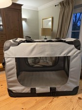 Canvas Dog Cage Carrier Grey