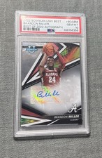 2022 Bowman University Best Brandon Miller Hornets Rookie Auto PSA 10!