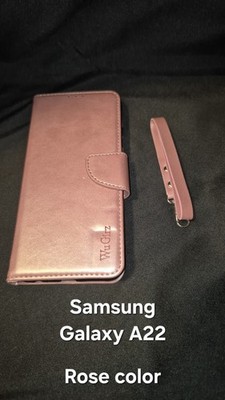 For Samsung Galaxy A22 With Screen Protector Flip Wallet Phone Case