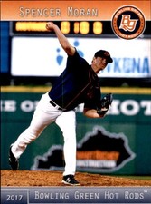 2017 Bowling Green Hot Rods Grandstand #18 Spencer Moran Mesa Arizona AZ Card