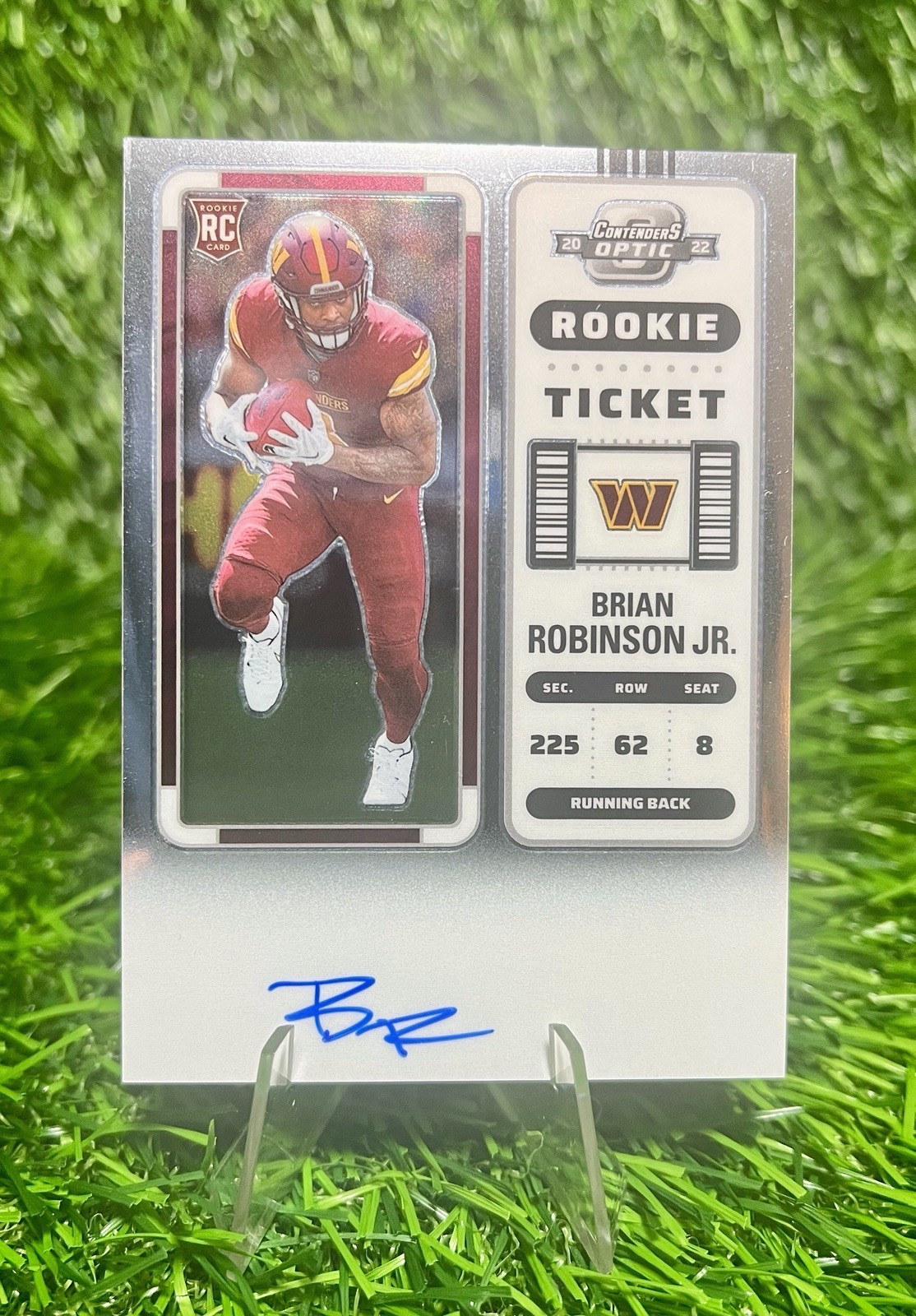 2022 Panini Contenders Optic Brian Robinson Jr Rookie Ticket Auto #106