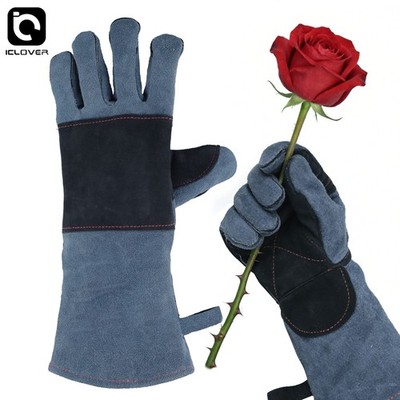 Gardening Rose Gloves Cactus Thorn Puncture proof Leather Long Sleeve Protector
