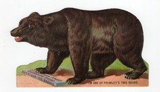 Primley's California Fruit Gum die-cut bear trade card