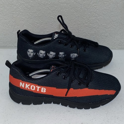 RAR Neu Kids On The Block NKOTB Gesichter Fan Schuhe Damen 10 Herren 7,5 schwarz rot
