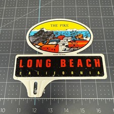 1950s Long Beach California The Pike Metal Vintage Style License Plate Topper 1950s Long Beach California The Pike Metal Vintage Style License Plate Topper