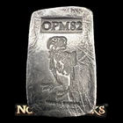 OPM82 2 oz .999 Hand Poured Silver Bar • Parrot Skeleton Art • Made in England