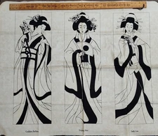 Andover  Fabrics  Oriental Ginko Goddess  Cotton Quilting 1 Yd OOP