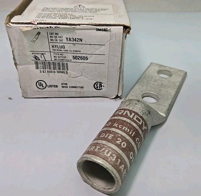 Lot Of 7 - Burndy YA342N Hylug 500 KCMIL Lug - 502605