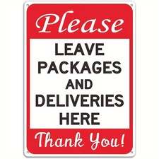 Tin Metal Signs Home D cor 8x12 Aluminum "Please Leave Package and Delivery Here