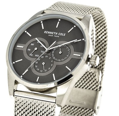 Kenneth Cole Herrenuhr 15205002 Milanaiseband Datum Wochentag 24 Stundenanzeige