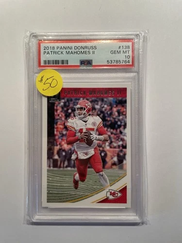 2018 PANINI DONRUSS -- #138 PATRICK MAHOMES II -- CHIEFS -- PSA 10 GEM