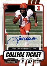 2021 Panini Contenders Draft Picks #256 Josh Imatorbhebhe RC Auto - FB