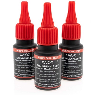 Sekundenkleber Cyanacrylat Superkleber 3 x 20g UV Protect Flasche dünnflüssig...
