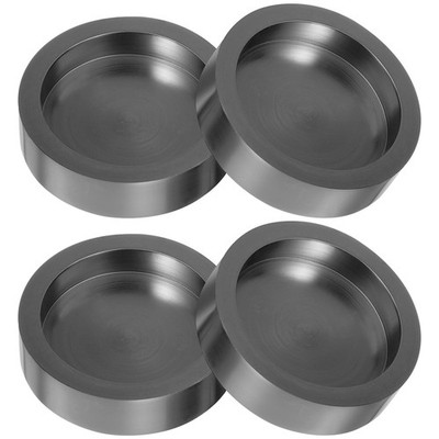 4 PCS Round Graphite Ingot Mould Crucible Casting Silver Metal Melting Black