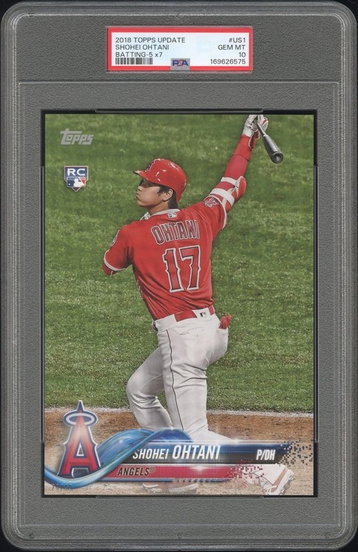 Shohei Ohtani 2018 Topps Update Batting 5 x 7 Rookie 20/49 PSA 10
