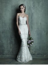 wedding dress size 8 pre owned allure couture