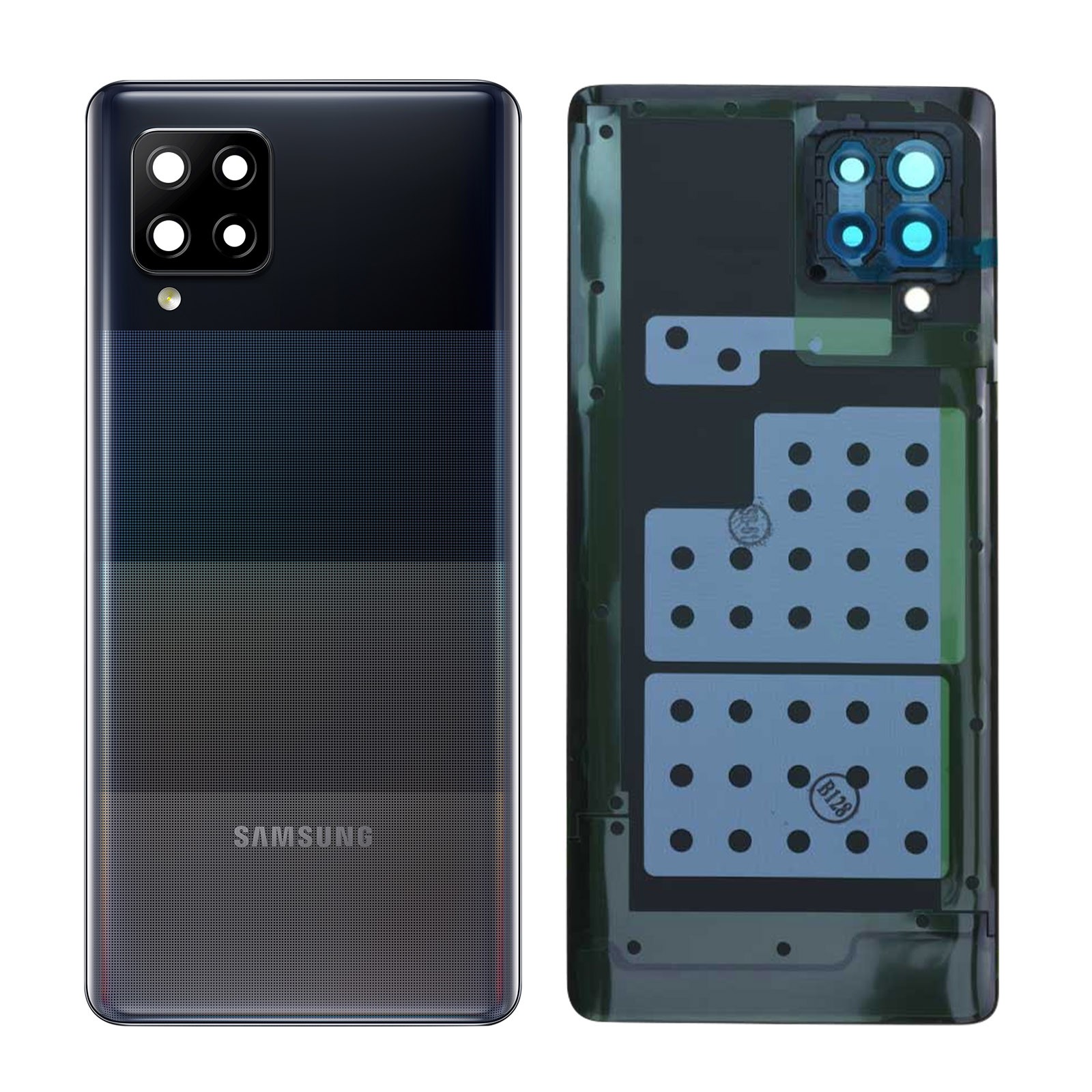 Coque arrière pour Galaxy A42 5G cache batterie noir de remplacement