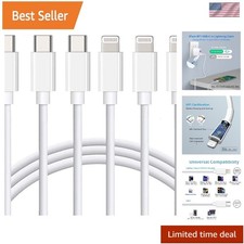 USB C to Lightning Cable 3Pack 6FT MFi Certified iPhone Fast Charger Cable USB