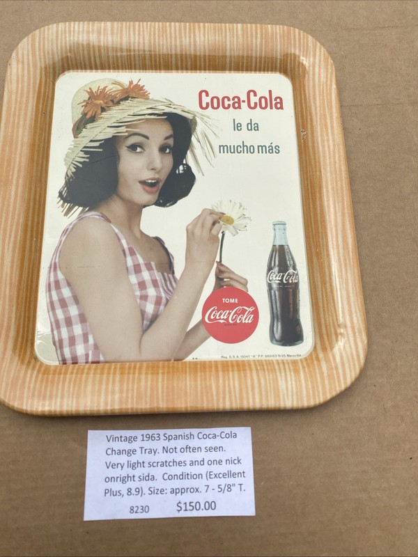 1963 Coca Cola Spanish Mexican Change Tip Tray