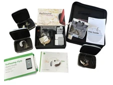 Pre Owned Untested Resound Flyte Phonak Hearing Aid Lot  Parts Repair Case