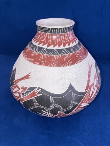 Vaso lucertola firmato Hector Quintana ceramica Mata Ortiz. - Foto 7 di 15