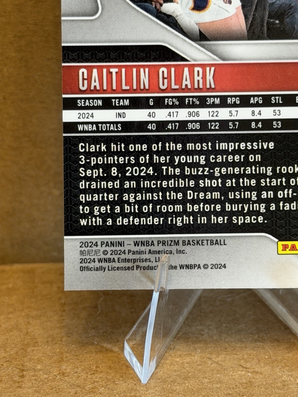 2024 Panini Prizm WNBA Caitlin Clark #22 Blue Rookie Rc view 9