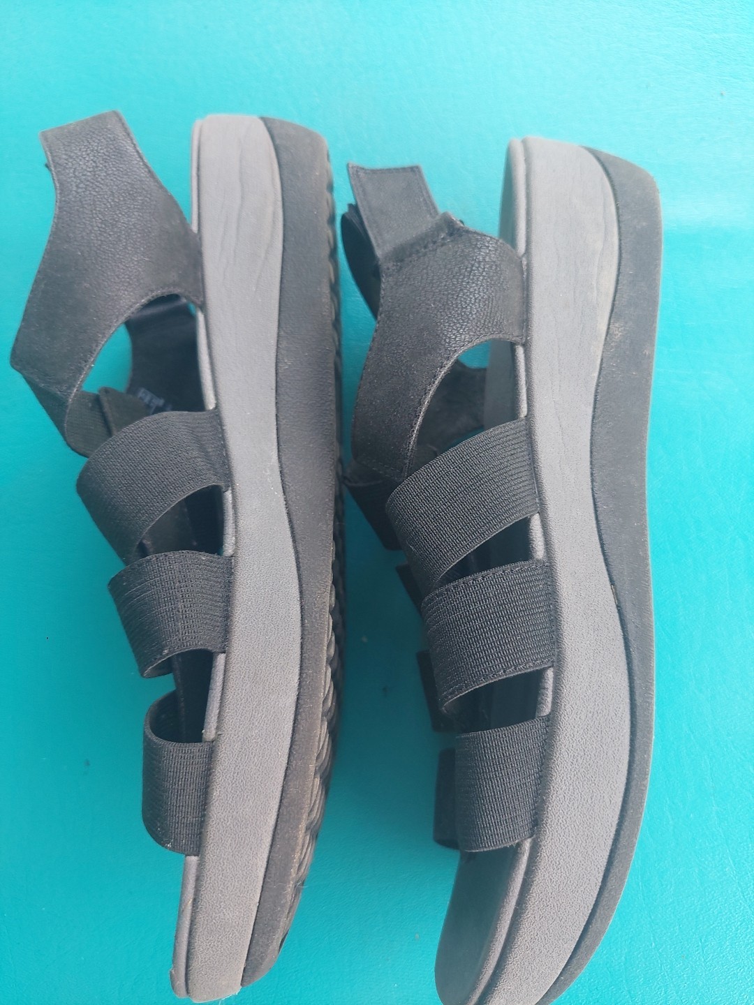 Clarks Cloudsteppers Black Stretch Adjustable San… - image 3