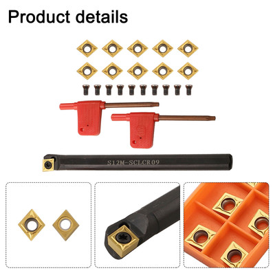 Werkzeughalter-Set mit CCMT32 51 Wendeplatten f��r Edelstahl-Bearbeitungsaufgabe