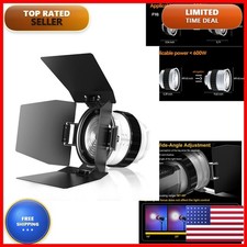 MEELMAXX Fresnel Lens with Barn Doors 10-45  Zoom Bowens Mount F10 for Aputure