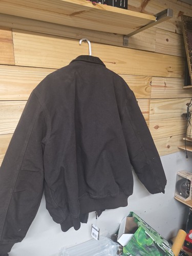 Vintage Carhartt Bankston Detroit Brown Mens 2XL Jacket Y2K Boxy Santa Fe Nos - Afbeelding 8 van 8