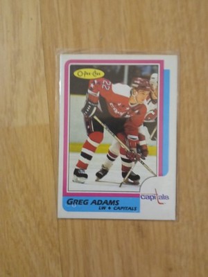 Greg Adams NHL Capitals Hockey Card
