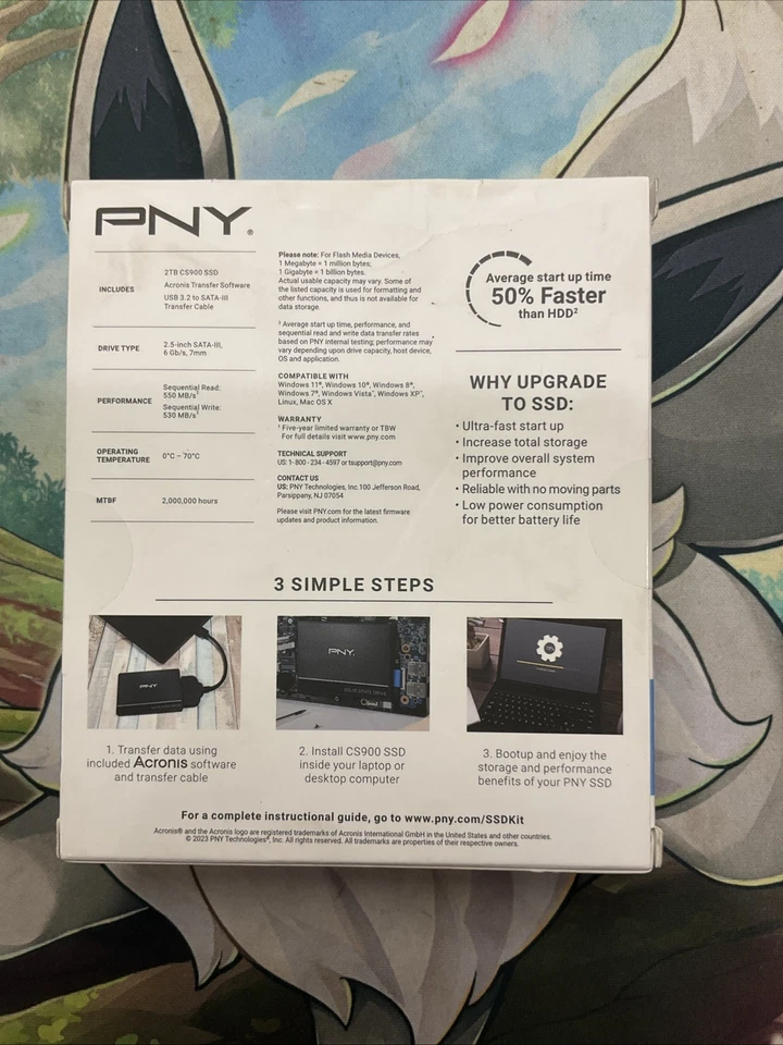 PNY 2TB Complete Upgrade Kit (2.5" SATA). New - Image 2 of 2