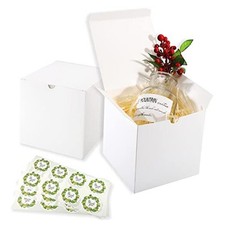 White Gift Boxes, 24 Pack 4x4x4 inch Small Gift Boxes with White-4x4x4Inch