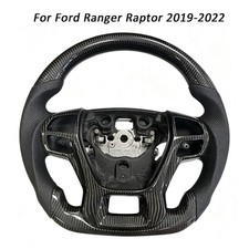 Perforated Leather Carbon Fiber Steering Wheel For Ford Ranger Raptor 2019-2022 Perforated Leather Carbon Fiber Steering Wheel For Ford Ranger Raptor 2019-2022