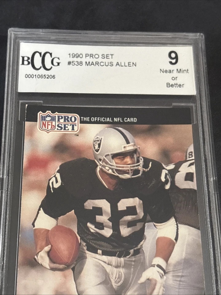 1990 Pro Set - Marcus Allen #538 BCCG Graded 9 Near Mint - Image 3 of 4