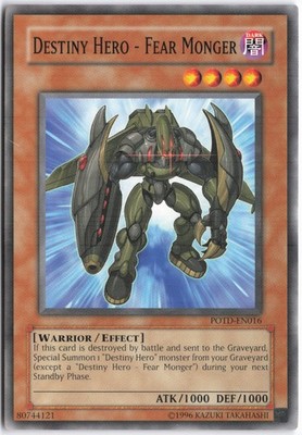 Yugioh - Destiny Hero - Fear Monger POTD-EN016 Unlimited - Power of the Duelist